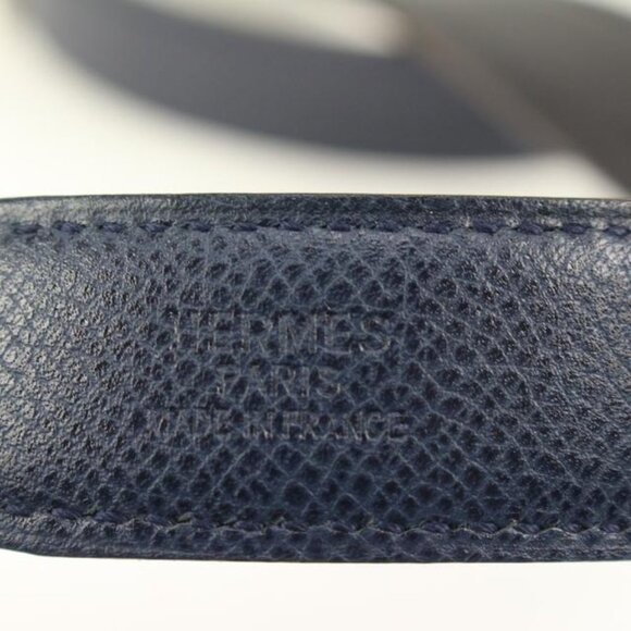 Hermès Navy x Black x Silver 24mm Reversible H Logo Belt Kit  1h425s main image 9